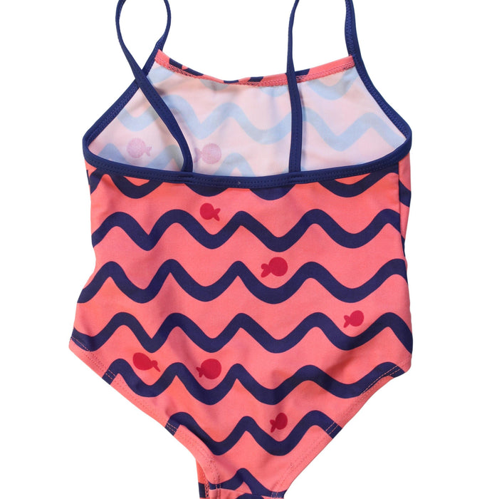 A Multicolour Swimsuits from DPAM in size 4T for girl. (Back View)