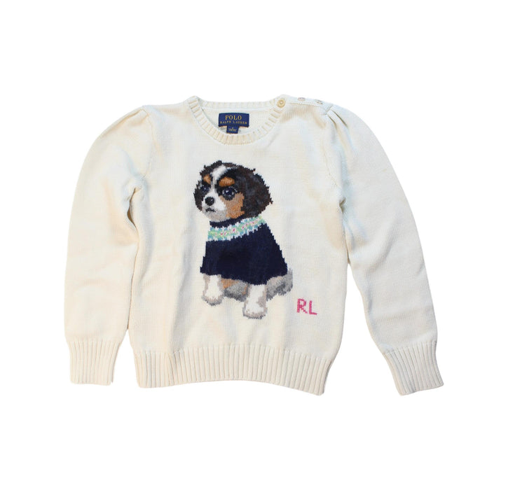 A Multicolour Knit Sweaters from Polo Ralph Lauren in size 6T for girl. (Front View)