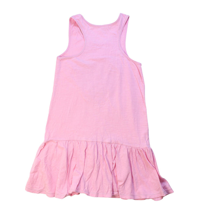 A Pink Sleeveless Dresses from Seed in size 5T for girl. (Back View)