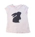 A Pink Short Sleeve T Shirts from Seed in size 5T for girl. (Front View)