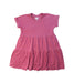 A Pink Short Sleeve Dresses from Seed in size 6T for girl. (Front View)