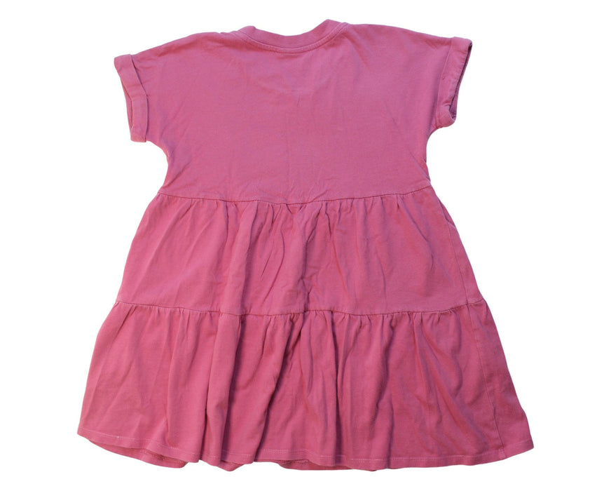 A Pink Short Sleeve Dresses from Seed in size 6T for girl. (Back View)