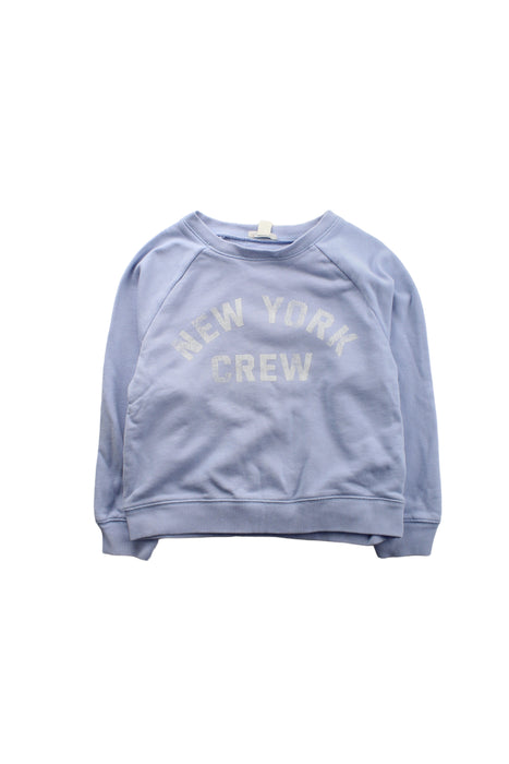 A Blue Crewneck Sweatshirts from Crewcuts in size 8Y for girl. (Front View)