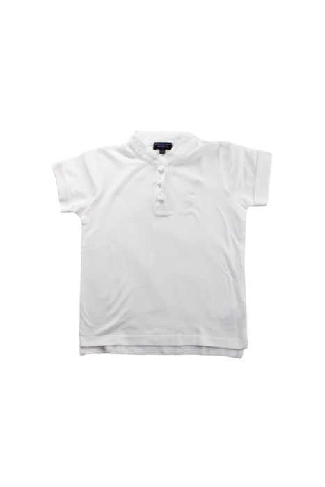 A White Short Sleeve Tops from Shanghai Tang in size 6T for boy. (Front View)