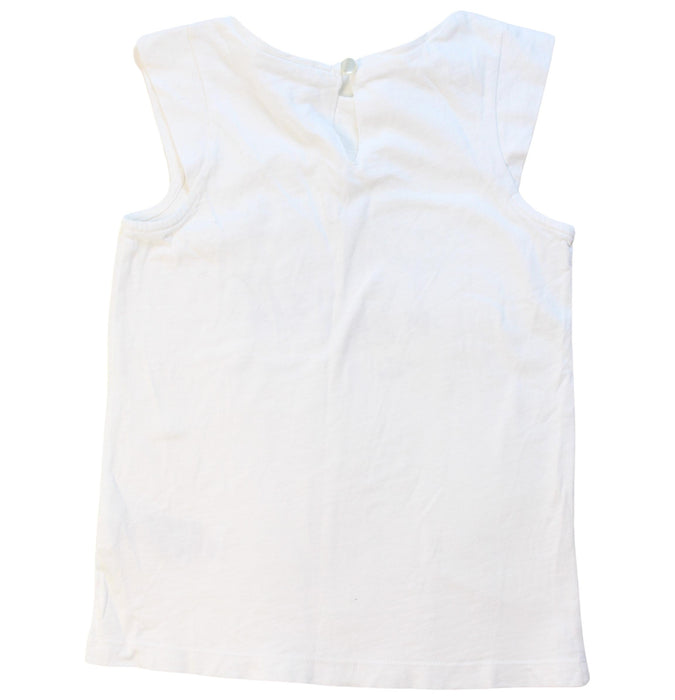 A White Sleeveless Tops from Jacadi in size 6T for girl. (Back View)