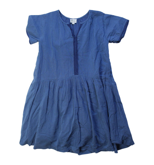 A Blue Short Sleeve Dresses from Bobine in size 8Y for girl. (Front View)
