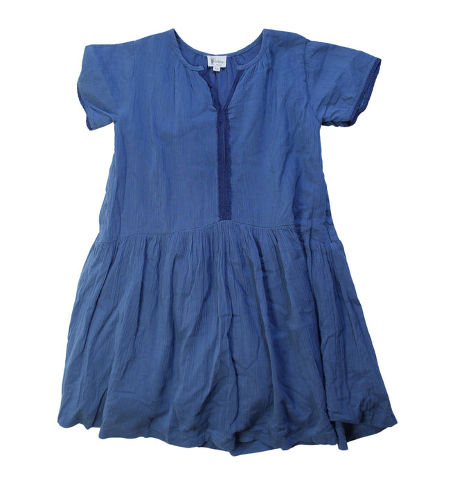 A Blue Short Sleeve Dresses from Bobine in size 8Y for girl. (Front View)