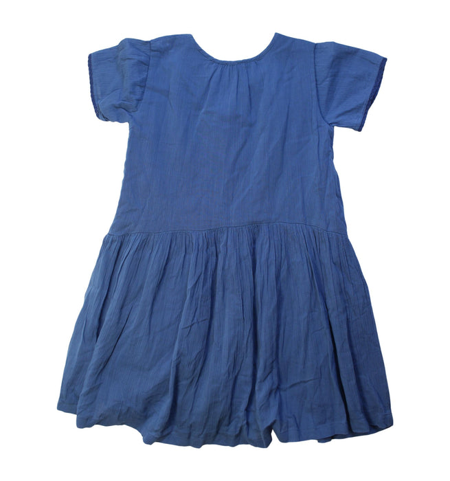 A Blue Short Sleeve Dresses from Bobine in size 8Y for girl. (Back View)