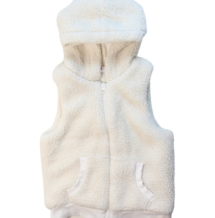 A White Outerwear Vests from Seed in size 6T for girl. (Front View)