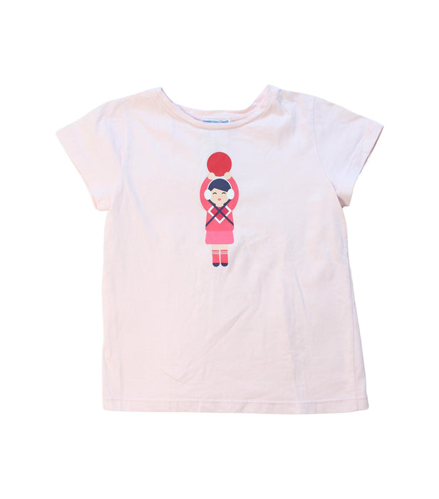 A Multicolour Short Sleeve T Shirts from Jacadi in size 6T for girl. (Front View)