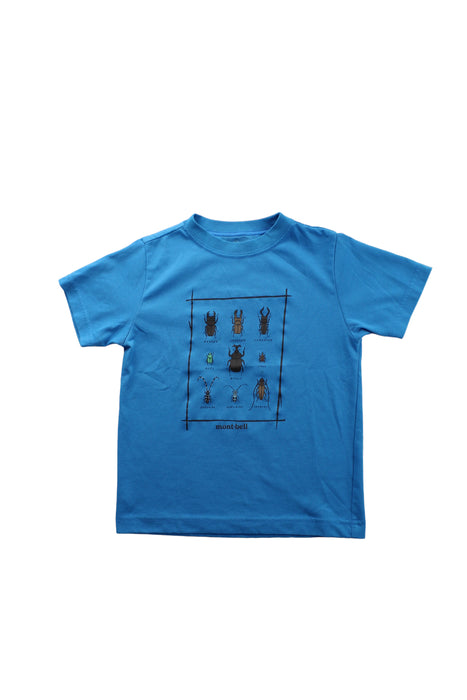 A Blue Short Sleeve T Shirts from Mont-bell in size 5T for boy. (Front View)