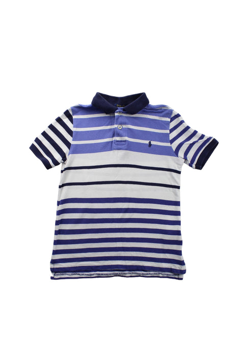 A Blue Short Sleeve Polos from Polo Ralph Lauren in size 6T for boy. (Front View)