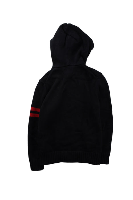 A Black Zippered Sweatshirts from Polo Ralph Lauren in size 7Y for boy. (Back View)