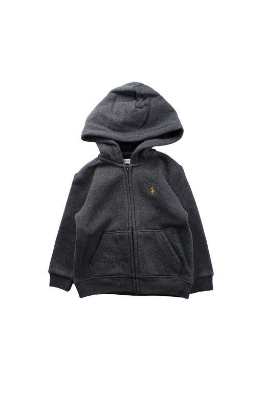 A Grey Zippered Sweatshirts from Ralph Lauren in size 2T for boy. (Front View)