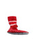 A Red Booties from Polarn O. Pyret in size 6-12M for boy. (Front View)