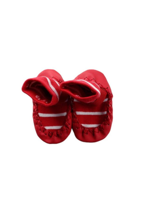 A Red Booties from Polarn O. Pyret in size 6-12M for boy. (Back View)