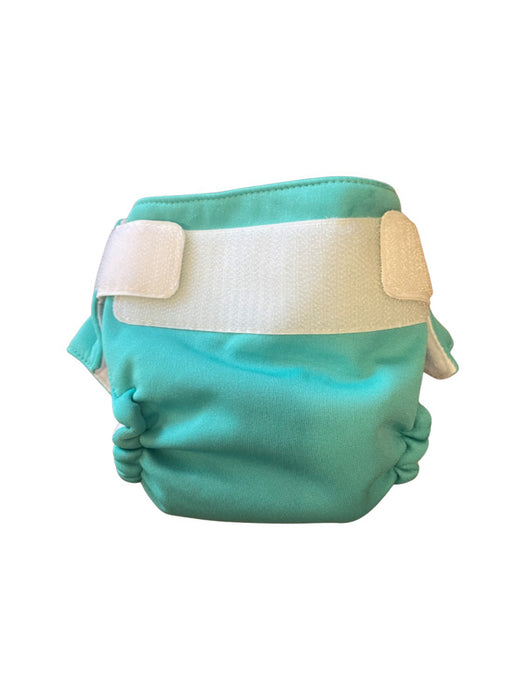 A Teal Cloth Diapers from Baby BeeHinds in size 0-3M for neutral. (Back View)