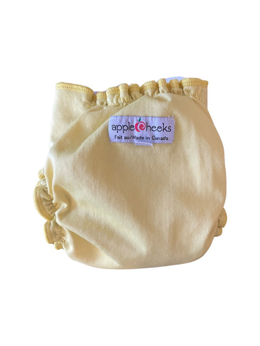 A Yellow Cloth Diapers from Apple Cheeks in size 0-3M for neutral. (Back View)