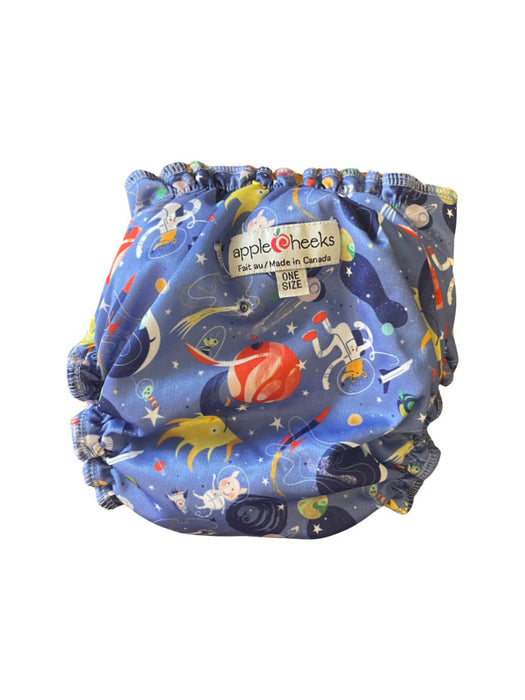 A Blue Cloth Diapers from Apple Cheeks in size O/S for neutral. (Back View)