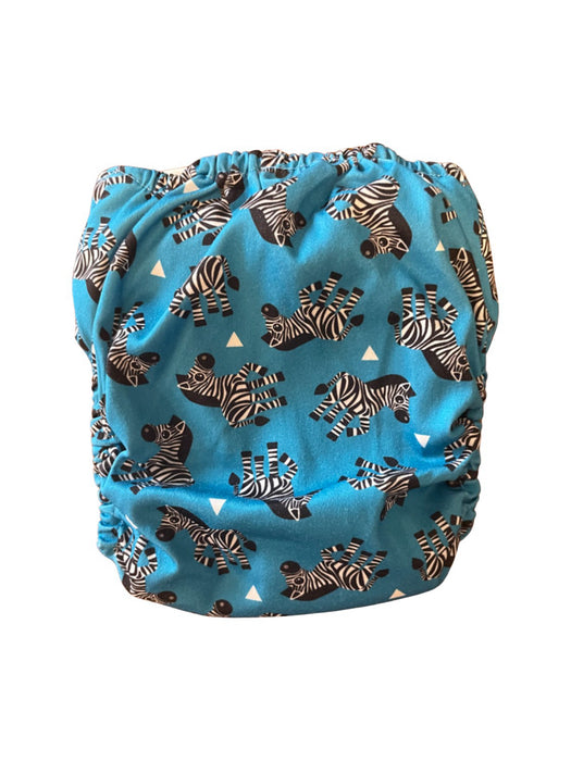 A Blue Cloth Diapers from Bambino Mio in size 6-12M for neutral. (Back View)