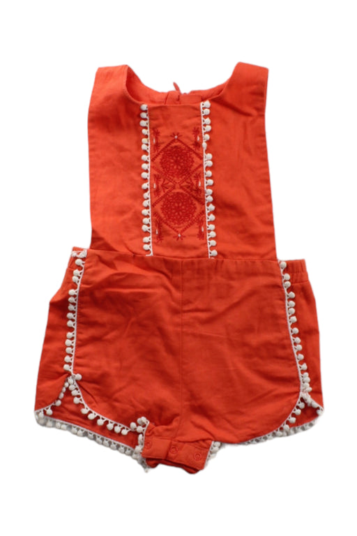 A Red Sleeveless Bodysuits from Carrément Beau in size 6-12M for girl. (Front View)