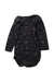 A Black Long Sleeve Bodysuits from Petit Bateau in size 12-18M for girl. (Back View)