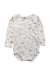 A White Long Sleeve Bodysuits from Petit Bateau in size 12-18M for girl. (Front View)