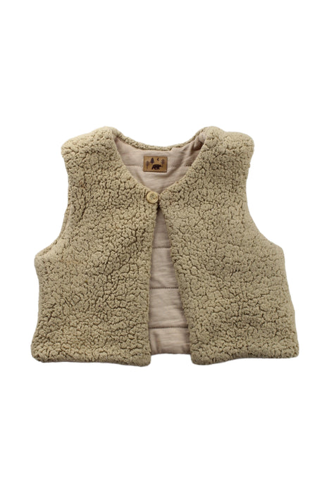 A Beige Dress Up Vests from Purebaby in size 18-24M for girl. (Front View)