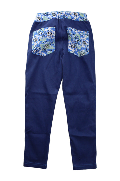 A Blue Casual Pants from As Know As Ponpoko in size 4T for girl. (Back View)