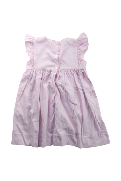 A Pink Sleeveless Dresses from Little English in size 3T for girl. (Back View)