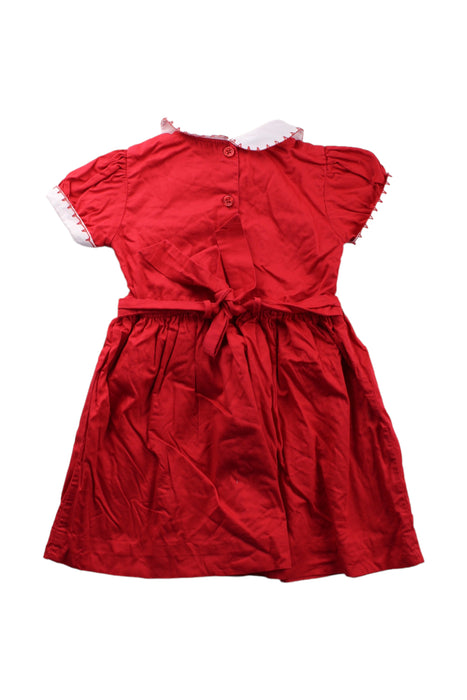 A Red Short Sleeve Dresses from Rachel Riley in size 3T for girl. (Back View)