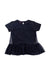 A Blue Short Sleeve Dresses from La Compagnie des Petits in size 5T for girl. (Front View)