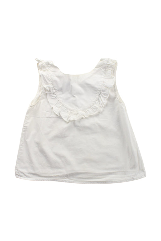 A White Sleeveless Tops from Jacadi in size 5T for girl. (Front View)