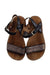 A Brown Sandals from Pom d’Api in size 5T for girl. (Back View)