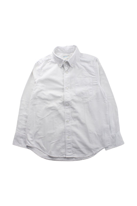 A White Long Sleeve Shirts from Crewcuts in size 6T for boy. (Front View)