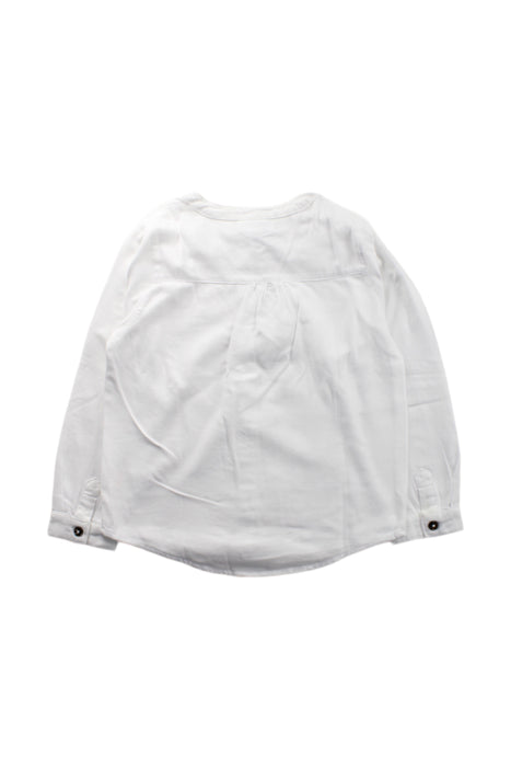 A White Long Sleeve Shirts from The Little White Company in size 7Y for girl. (Back View)