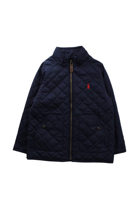 A Blue Puffer/Quilted Jackets from Polo Ralph Lauren in size 4T for boy. (Front View)