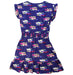 A Multicolour Sleeveless Dresses from Catimini in size 12Y for girl. (Back View)