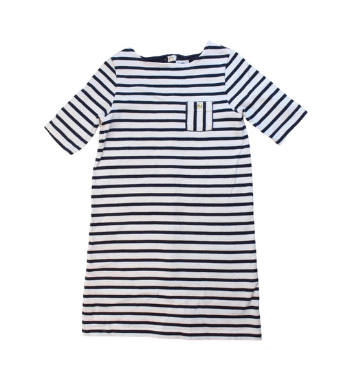 A Navy Short Sleeve Dresses from Petit Bateau in size 11Y for girl. (Front View)