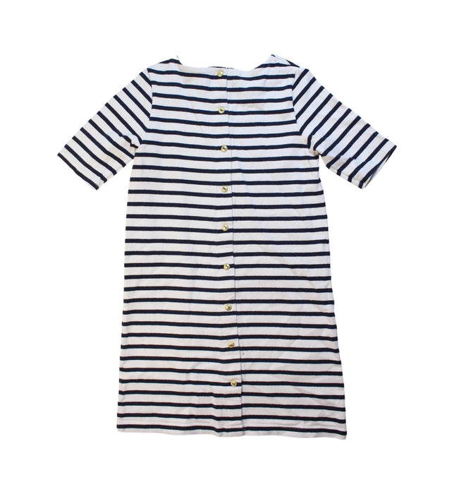 A Navy Short Sleeve Dresses from Petit Bateau in size 11Y for girl. (Back View)