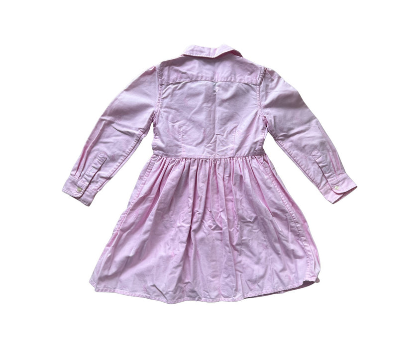 A Pink Long Sleeve Dresses from Polo Ralph Lauren in size 5T for girl. (Back View)