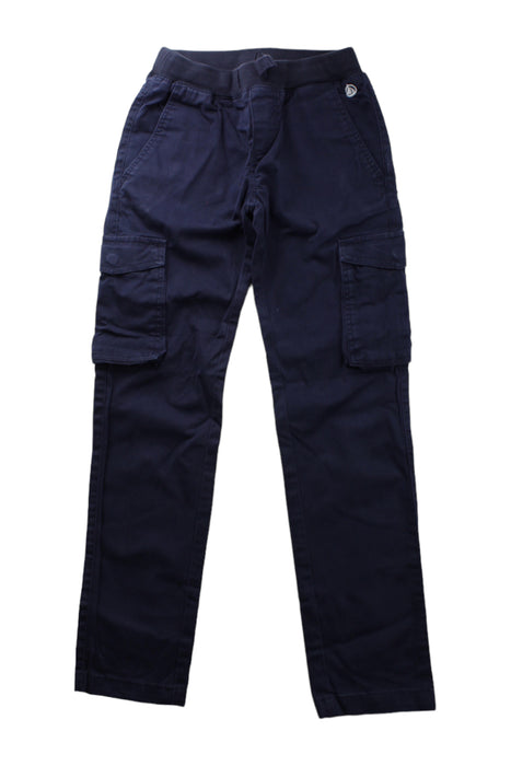 A Blue Casual Pants from Petit Bateau in size 8Y for boy. (Front View)