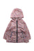 A Pink Rain Jackets from Petit Bateau in size 3T for girl. (Front View)