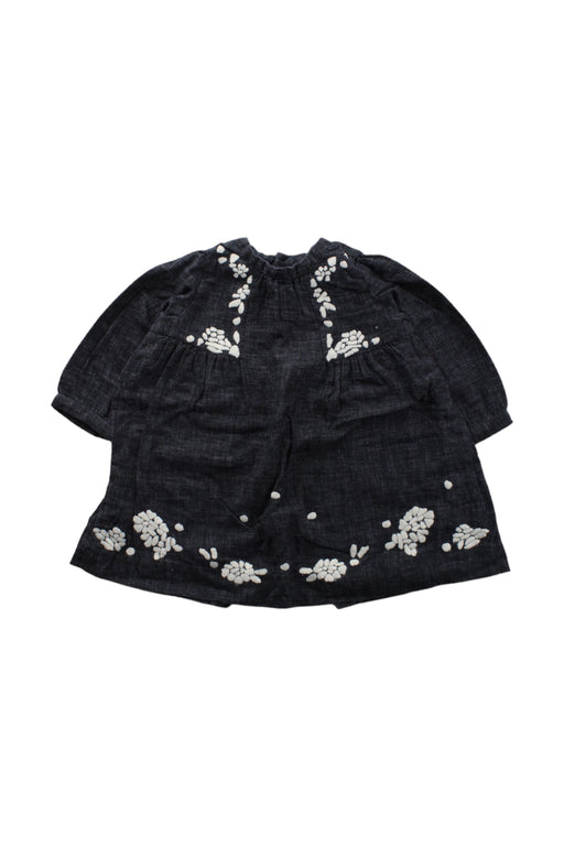 A Black Long Sleeve Dresses from Bonpoint in size 6-12M for girl. (Front View)