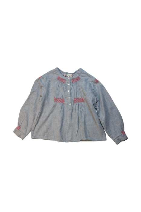 A Grey Long Sleeve Tops from Bonpoint in size 6T for girl. (Front View)