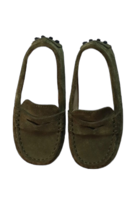 A Green Loafers & Moccasins from Tod’s in size 3T for boy. (Back View)