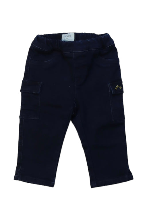 A Navy Casual Pants from Nanos in size 6-12M for boy. (Front View)