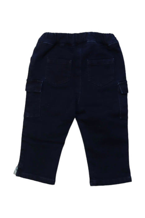 A Navy Casual Pants from Nanos in size 6-12M for boy. (Back View)