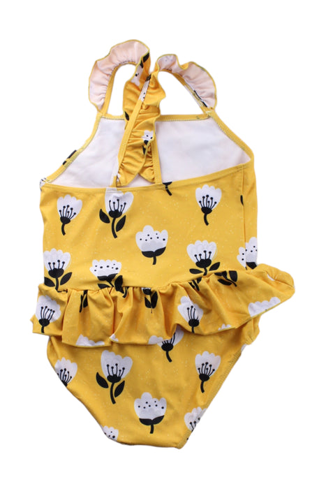 A Yellow Swimsuits from Cotton Pigs in size 5T for girl. (Back View)