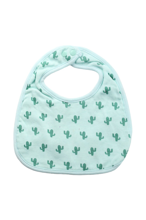 A Green Bibs from Cotton Pigs in size O/S for neutral. (Front View)